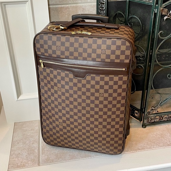 Louis Vuitton Pegase 55 Rolling Luggage Damier Ebene Used (6026)